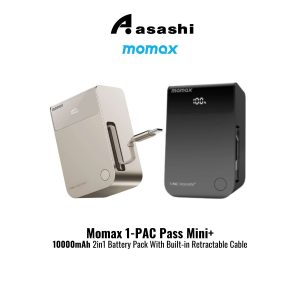 0e6d2d1ee205aef27d054fd8519ea978.jpeg (3C Certified-QR) Momax 1-PAC Pass Mini+ 10000mAh 2in1 Battery Pack With Built-in Retractable Cable - Black | Titanium