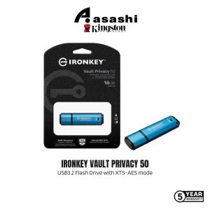 Kingston IronKey Vault Privacy 50 16GB / 32GB / 64GB / 128GB / 256GB / 512GB USB3.2 Flash Drive with XTS-AES mode