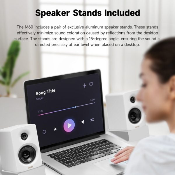 Edifier M60 Compact desktop 2.0 Speakers works with EDIFIER ConneX App