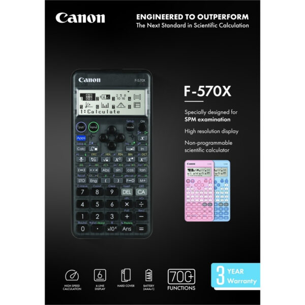 2eecdc84f54df577a283663ead41f644.jpeg Canon F-570X Scientific Calculator with 700 Functions Black Blue Pink