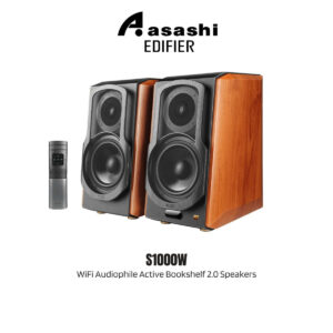 3879f8d3837617dd3023beac5f4838f1.jpeg Edifier S1000W WiFi Audiophile Active Bookshelf 2.0 Speakers - Brown