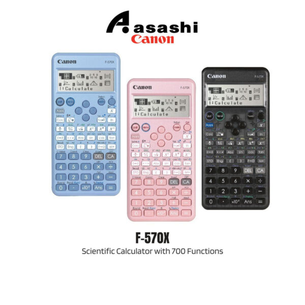 39544da01067044f8cd3a05cb47fab7f.jpeg Canon F-570X Scientific Calculator with 700 Functions Black Blue Pink