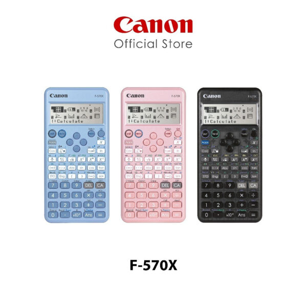 487e5f8a59cb63010a9b9d39930d32c1.jpeg Canon F-570X Scientific Calculator with 700 Functions Black Blue Pink