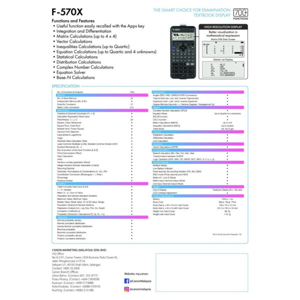 5ae2328fb598c5fc9547d7dfc44ee387.jpeg Canon F-570X Scientific Calculator with 700 Functions Black Blue Pink
