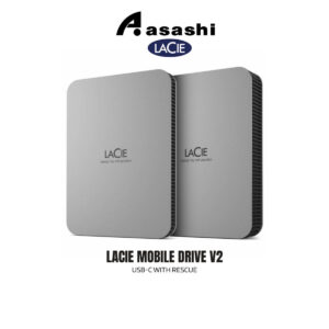 7facc2d8902285712f8c66671d9283bc-1.jpeg LACIE MOBILE DRIVE V2 USB-C (MOON SILVER) - 1TB / 2TB / 4TB/ 5TB (STLP1000400)