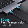 MOKIN MOMUC2206 7 in 2 M*cBo-0k USB-C to HDMI +Thunderbolt 3.0 PD100W / SD/MicroSD / USB-C x1 / USB3.0 x2