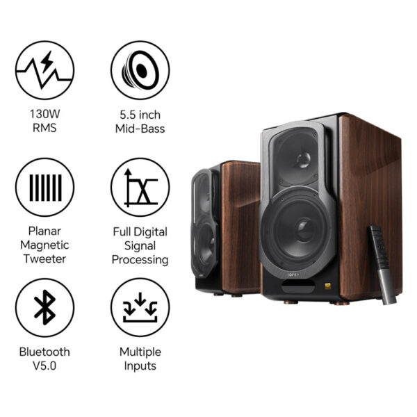 d8bce39d50c95d2bf5d49ac928e8b756.jpeg Edifier S2000MKlll Powered Bluetooth Bookshelf Speakers - Brown