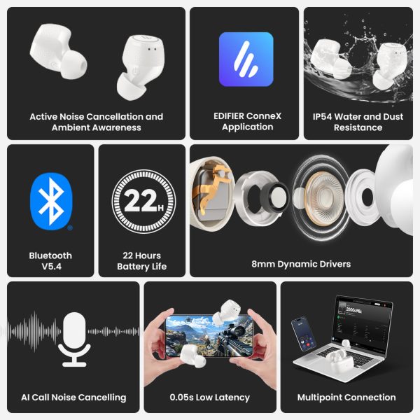 Edifier T30 True Wireless Earbud with Active Noise Cancellation