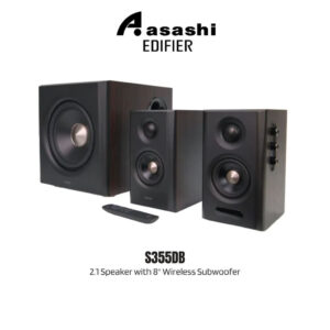 3e89da9afd4d8bc64a076f47c7a8ab40.jpeg Edifier S355DB 2.1 Speaker with 8" Wireless Subwoofer | 150W RMS | 8" Wireless Subwoofer | Bluetooth V6.0 LDAC