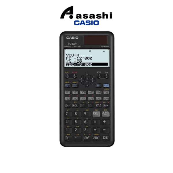 5b86445f11c3a6aa9862370fab983cc8.jpeg Casio FC-200V 2 / FC-200v2 Financial Calculator with 2 way power