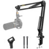 60a4c1131a62de3e6345d4a24d8f2bb4.jpeg Maono BA20 Microphone Suspension Boom Scissor Arm Stand - Black/White