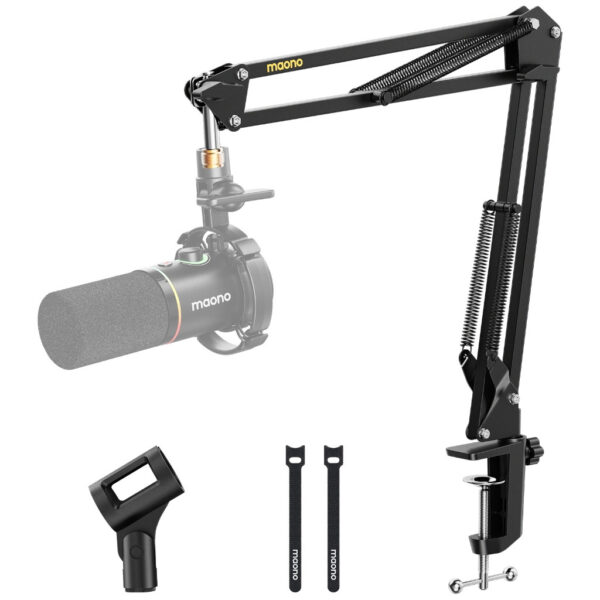 60a4c1131a62de3e6345d4a24d8f2bb4.jpeg Maono BA20 Microphone Suspension Boom Scissor Arm Stand - Black/White