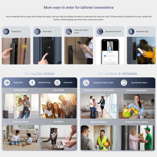 (INSTALLATION INCLUDED) EZVIZ DL50FVS PLUS Face Palm Vein Recognition Smart Lock Keyless Doorlock Dual-Lens 3D Door Lock