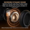 SonicGear Aura Clear 5 / Auraclear 5 LDAC Hi-Res Bluetooh Headphone | Bluetooth6.0 | ANC -38dB Noise Reduction | Type-C