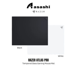 [NEW] Razer Atlas Pro Tempered Glass Gaming Mouse Mat | BLACK WHITE | Ultra-Thin | Ultra‑Smooth Low‑Friction Surface