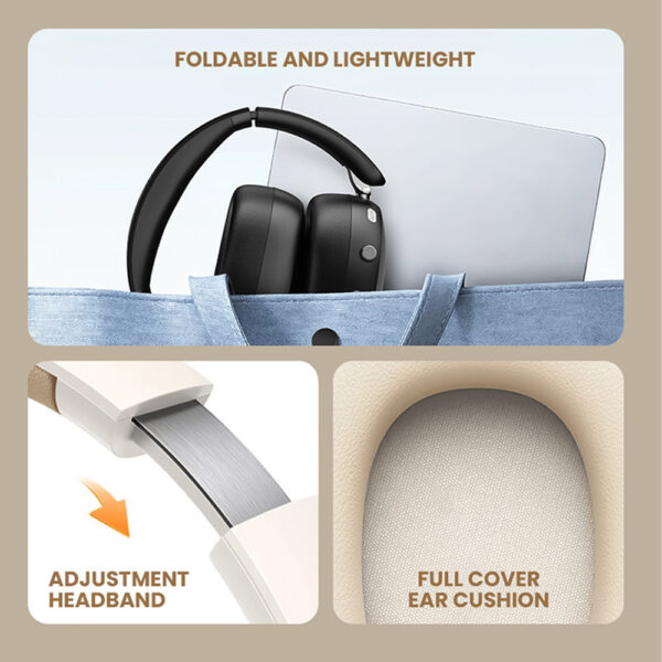 SonicGear Aura Clear 5 / Auraclear 5 LDAC Hi-Res Bluetooh Headphone | Bluetooth6.0 | ANC -38dB Noise Reduction | Type-C