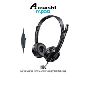 Rapoo H100 Wired Stereo With 3.5mm Audio Port Headset with Mic - 2Y