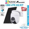 EZVIZ CB8 4G Lite Kit 4MP 2K+ Battery Powered Pan & Tilt Weatherproof WiFi Security CCTV Camera With Solar Panel