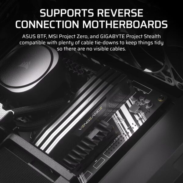 CORSAIR FRAME 4000D RS Wood (Black/White) Mid-Tower PC Case - RS120 x4