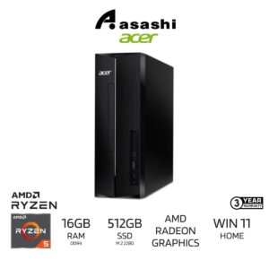 16f08655b1fc23a164e4844f4b3749c1.jpeg Acer Aspire XC-1725-57430W11 PC Desktop (AMD Ryzen 5 7430U/16GB DDR4(1 Extra Slot)/512GB SSD/AMD Radeon Graphics/Wifi+BT/Wired KB & Mouse/Office Home 2024/Win11Home/3years)
