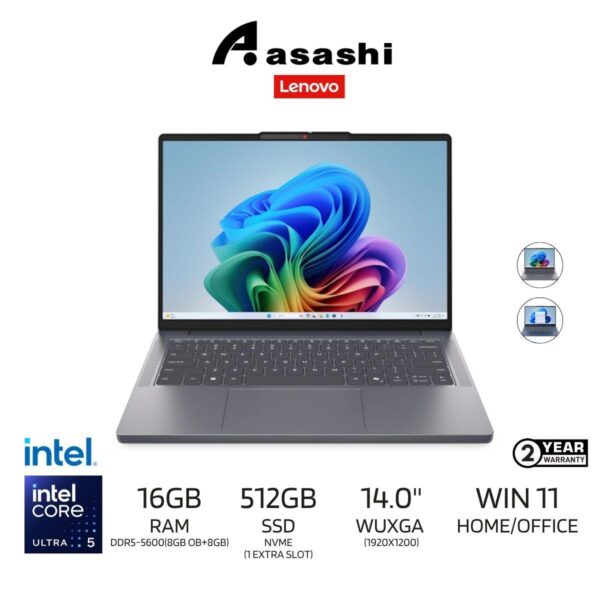 24e244f9d3b2ff27ed90243b9a595984.jpeg Lenovo IdeaPad Slim 3 14IPH11 Notebook 83UQ0022MJ / 83UQ0021MJ 14" WUXGA (1920x1200) (Intel Core Ultra 5 322/16GB DDR5-5600(8GB OB+8GB)/512GB SSD NVME(1 Extra Slot)