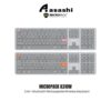 Micropack K310W 2.4G + Bluetooth Rechargeable Wireless Keyboard - Grey/Orange