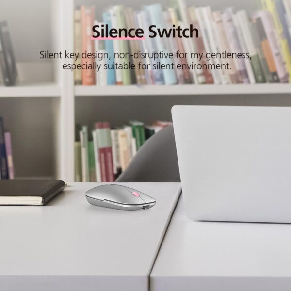 Micropack 203W 2.4G + Bluetooth Rechargeable Wireless Mouse - Grey/Orange