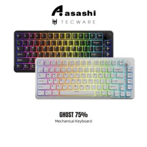 Tecware Ghost 75% Mechanical Keyboard - Candy Red [Tri-mode/Linear/Volume Knob]