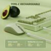 Micropack KM270W 3 Modes Rechargeable Wireless Keyboard Mouse Combo - Black/Green