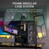 CORSAIR FRAME 4000D RS Wood (Black/White) Mid-Tower PC Case - RS120 x4