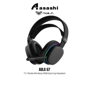 AULA G7 Tri-Mode Wireless RGB Gaming Headset with Detachable Noise-Cancelling Mic