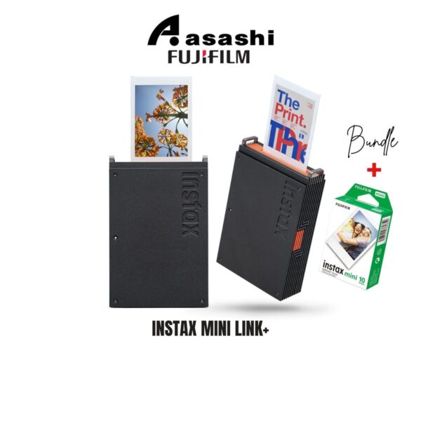 Fujifilm Instax mini Link+PLUS + mini film 10s Soft Bundle - Black