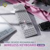 Micropack K310W 2.4G + Bluetooth Rechargeable Wireless Keyboard - Grey/Orange