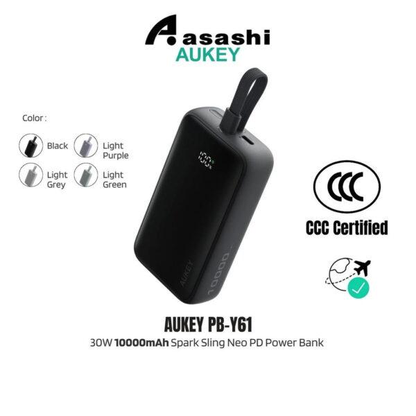 (3C Certified) AUKEY PB-Y61 30W 10000mAh Spark Sling Neo PD Power Bank