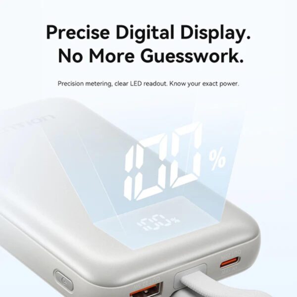 (3C Certified) Vention 10000mAh Magnetic Wireless Power Bank with 22.5W Built-in USB-C Digital Display - 2Y Warranty