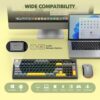 Micropack KM270W 3 Modes Rechargeable Wireless Keyboard Mouse Combo - Black/Green