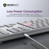 Micropack K310W 2.4G + Bluetooth Rechargeable Wireless Keyboard - Grey/Orange