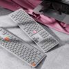 Micropack K310W 2.4G + Bluetooth Rechargeable Wireless Keyboard - Grey/Orange