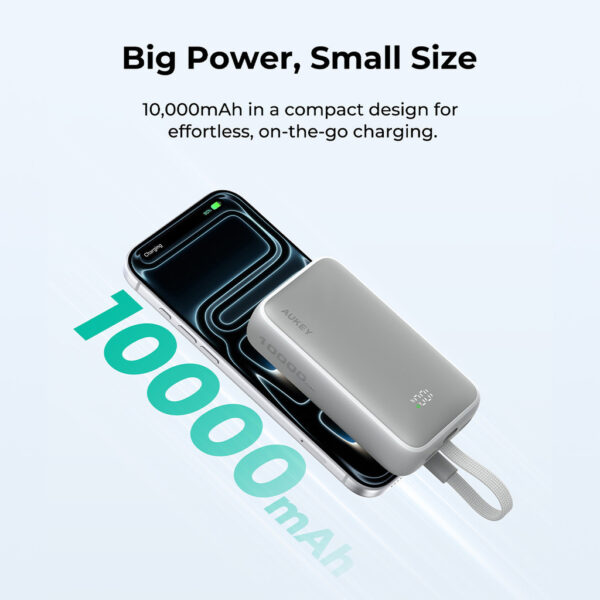 (3C Certified) AUKEY PB-Y61 30W 10000mAh Spark Sling Neo PD Power Bank