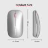 Micropack 203W 2.4G + Bluetooth Rechargeable Wireless Mouse - Grey/Orange