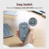 Micropack 203W 2.4G + Bluetooth Rechargeable Wireless Mouse - Grey/Orange