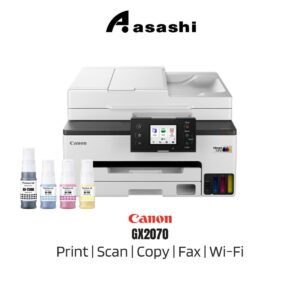 Canon Maxify GX2070 A4 Printer (Print,Scan,Copy,Fax,Wifi Direct,15ipm/10ipm,2.7" Touch Screen LCD)