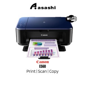 Canon Pixma E560 Inkjet Aio Printer (Print,Scan,Copy,Wireless & Duplex)