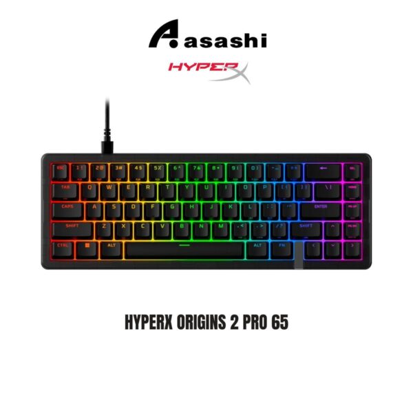 HyperX Origins 2 Pro 65 Mechanical Gaming Keyboard BN7S3AA (Per Key RGB/Magnetic Linear/Anti-Ghosting/8K Polling/2 Years)