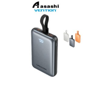 ef931bfed8170ed5d794ead7fa82112a-1.jpeg (3C Certified) Vention 10000mAh Magnetic Wireless Power Bank with 22.5W Built-in USB-C Digital Display - 2Y Warranty