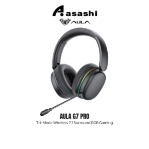 AULA G7 Pro Tri-Mode Wireless 7.1 Surround RGB Gaming Headset with AI Noise-Cancelling Mic