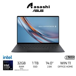 21c6fbecf2e1db697e1e988aa165bf32.jpeg Asus ExpertBook B9 B9406CAA-TH1142WS Commercial Notebook (Intel Core Ultra X7 358H/32GB DDR5-OB(No Slot)/1TB SSD/14" 2.8k Touch/Intel Graphic/Office Home/Win11/3HomeYOSS/Sleeve/Black)