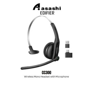 2b1932152731693c82888447227ac666.jpeg Edifier CC300 Wireless Mono Headset with Microphone | 72H Playtime | Dual-Mic AI Noise Cancelling | For Zoom & Teams Meeting