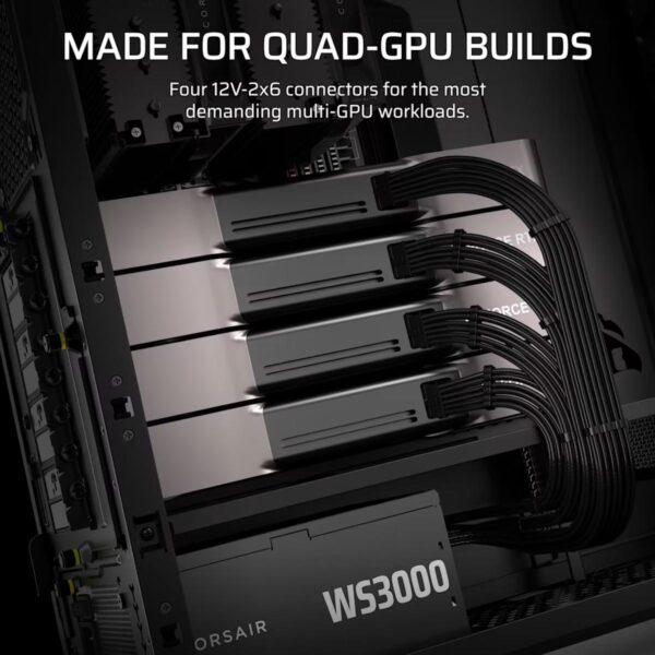 Corsair WS3000 3000W 80+ Platinum ATX 3.1 Fully Modular Workstation Power Supply (EU) - 10 Years Warranty