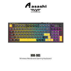 ae2fbb85d4180c9335e5a39ab7530d31.jpeg Armaggeddon MM-98S Mimetiq Arctic Fox / YellowJacket Tri-Mode Wireless Membrane Gaming Keyboard | 95 Keys | 170 Hours